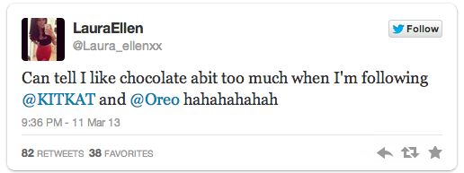 Oreo Kit Kat Tweet